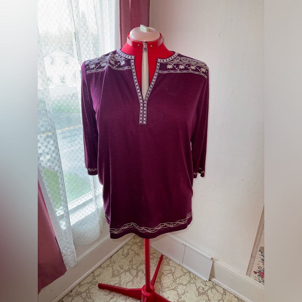 Urban Coco Maroon Long Sleeve Top